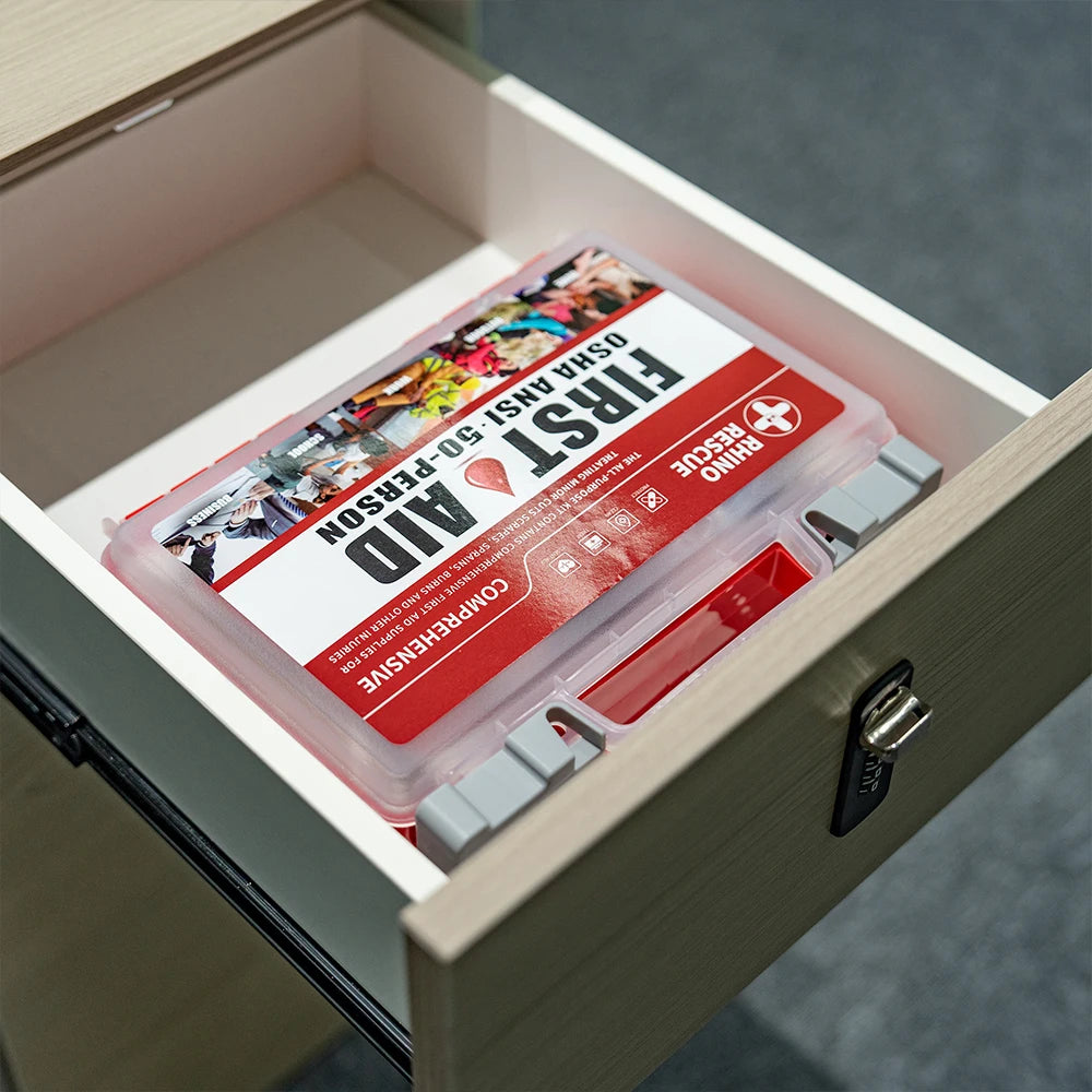 Rhino Rescue Full Feature First Aid Kit for Home Office