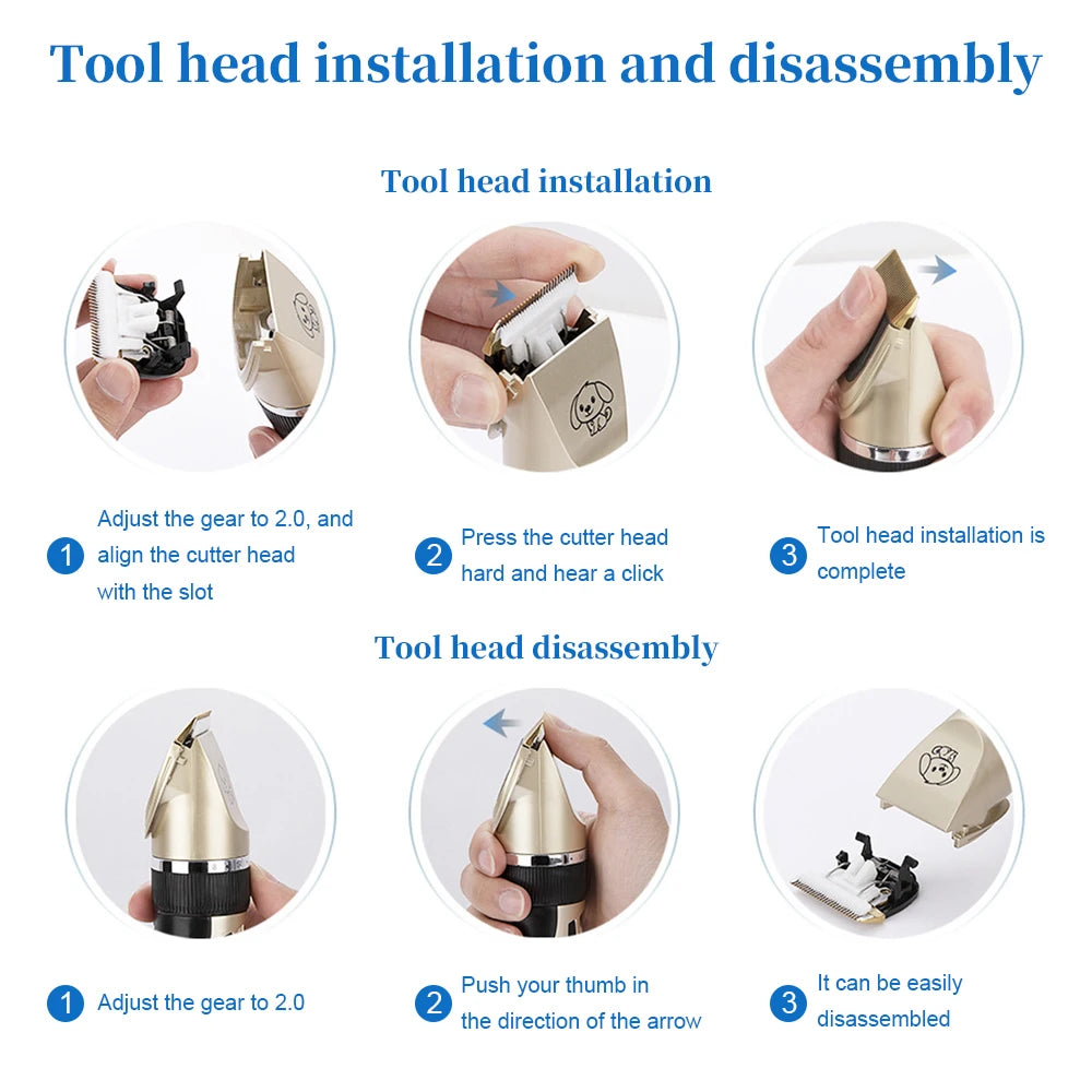 Hign-concerned Pet Clipper Kit Rechargeable Hair Trimmer