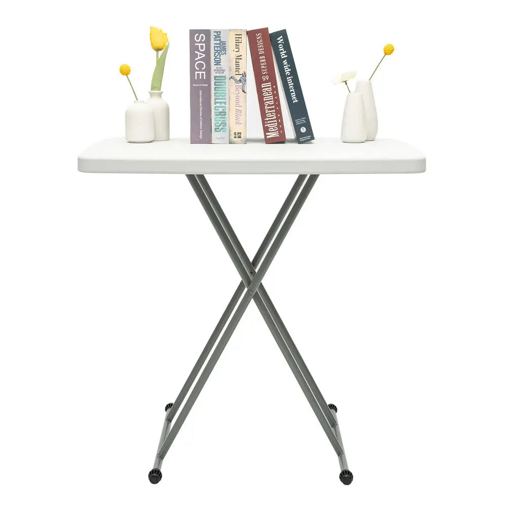 Folding Adjustable Height Table 30x20 Top Laptop Writing Art Crafts Tv Dinner