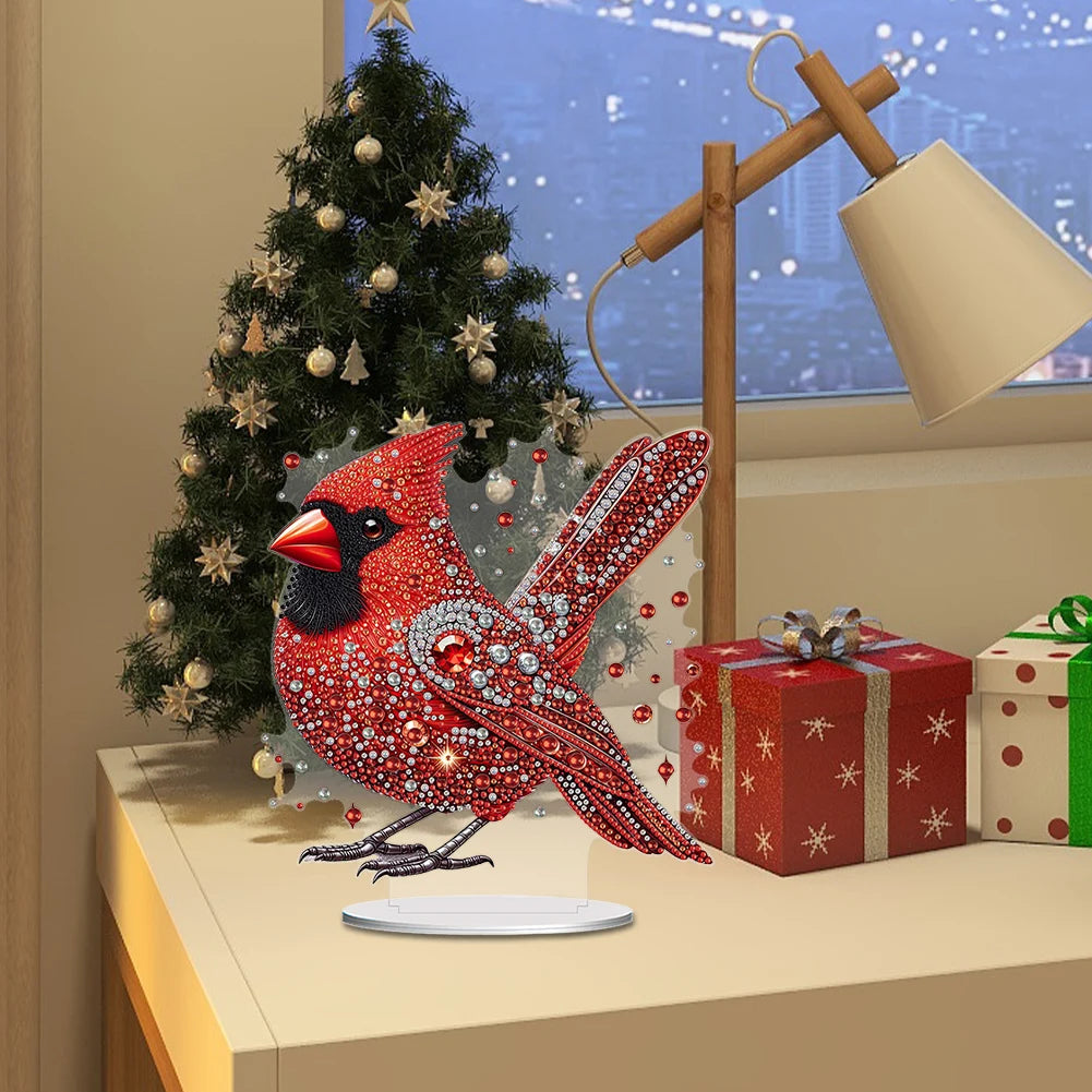 Acrylic Diamond Painting Tabletop Kit Winter Animal Ornaments 5D DIY