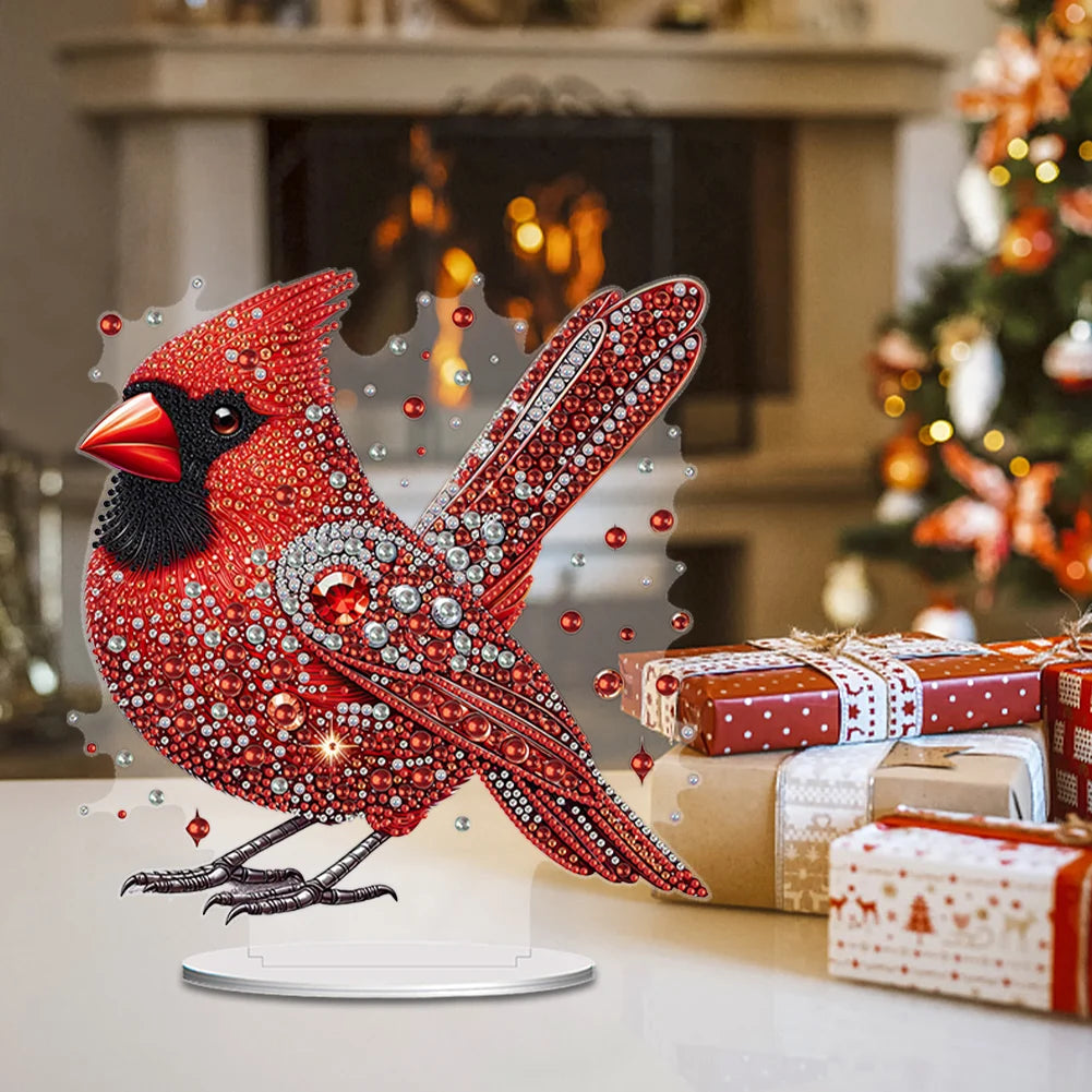 Acrylic Diamond Painting Tabletop Kit Winter Animal Ornaments 5D DIY