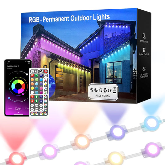 EZHomeEssentials RGB Outdoor LED Lights With App And Remote