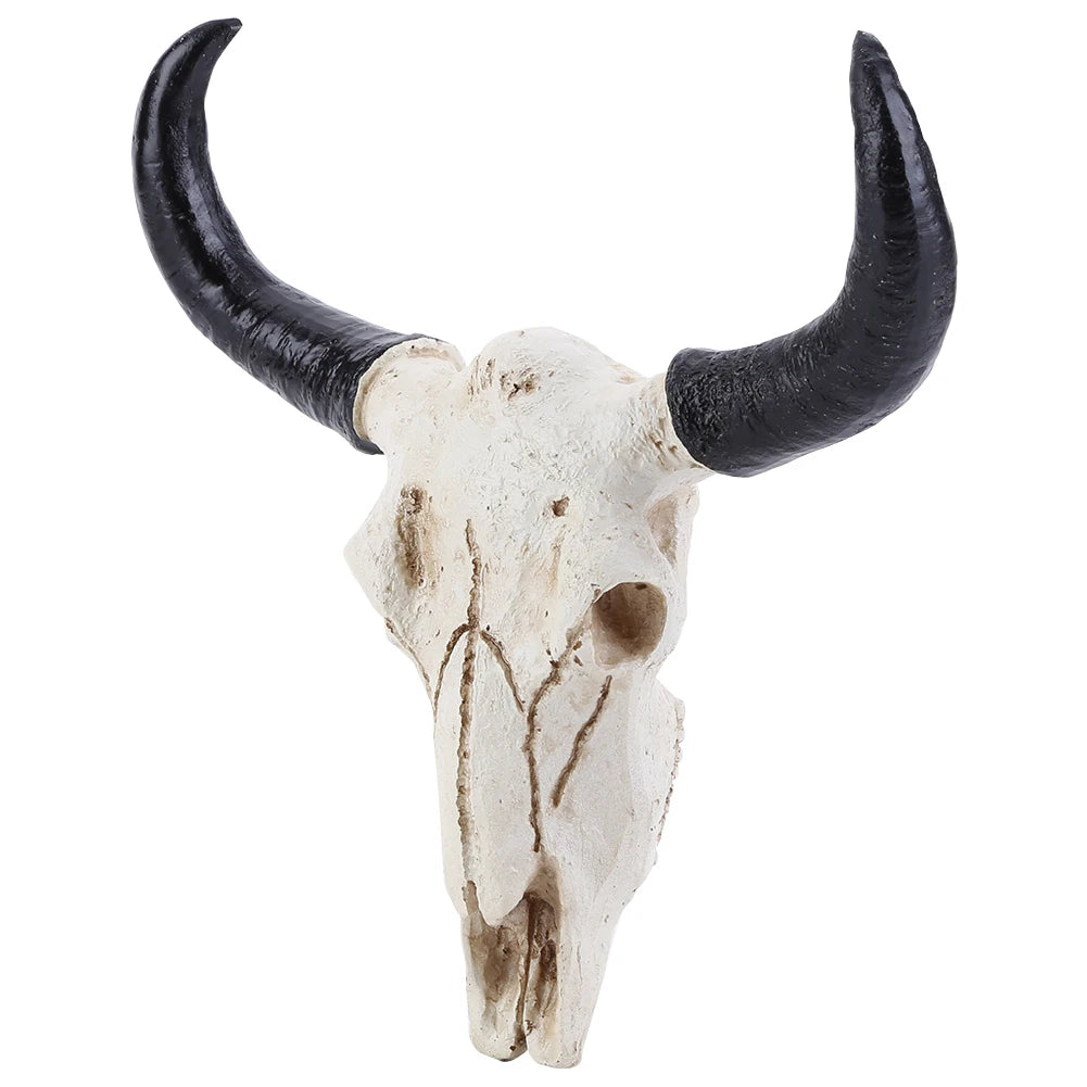 EZHomeEssentials Cow Skull Wall Decor Rustic Sculpture