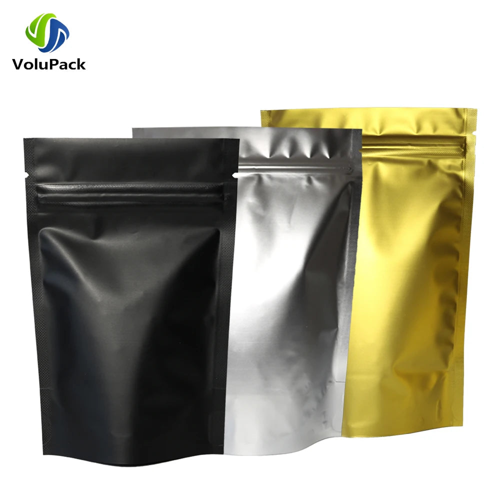 EZHomeEssentials Stand Up Mylar Pouches Reclosable Zip Lock