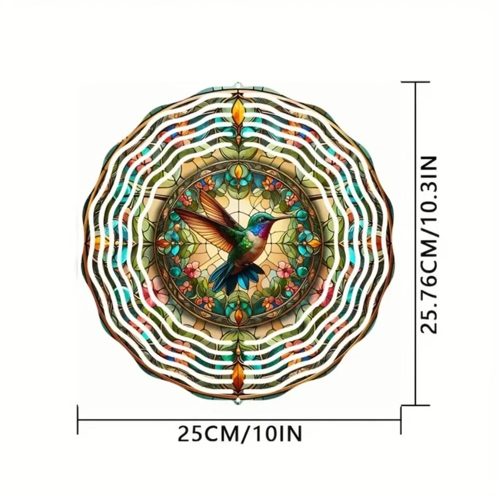 Enchanting Hummingbird Twirl Wind Spinner