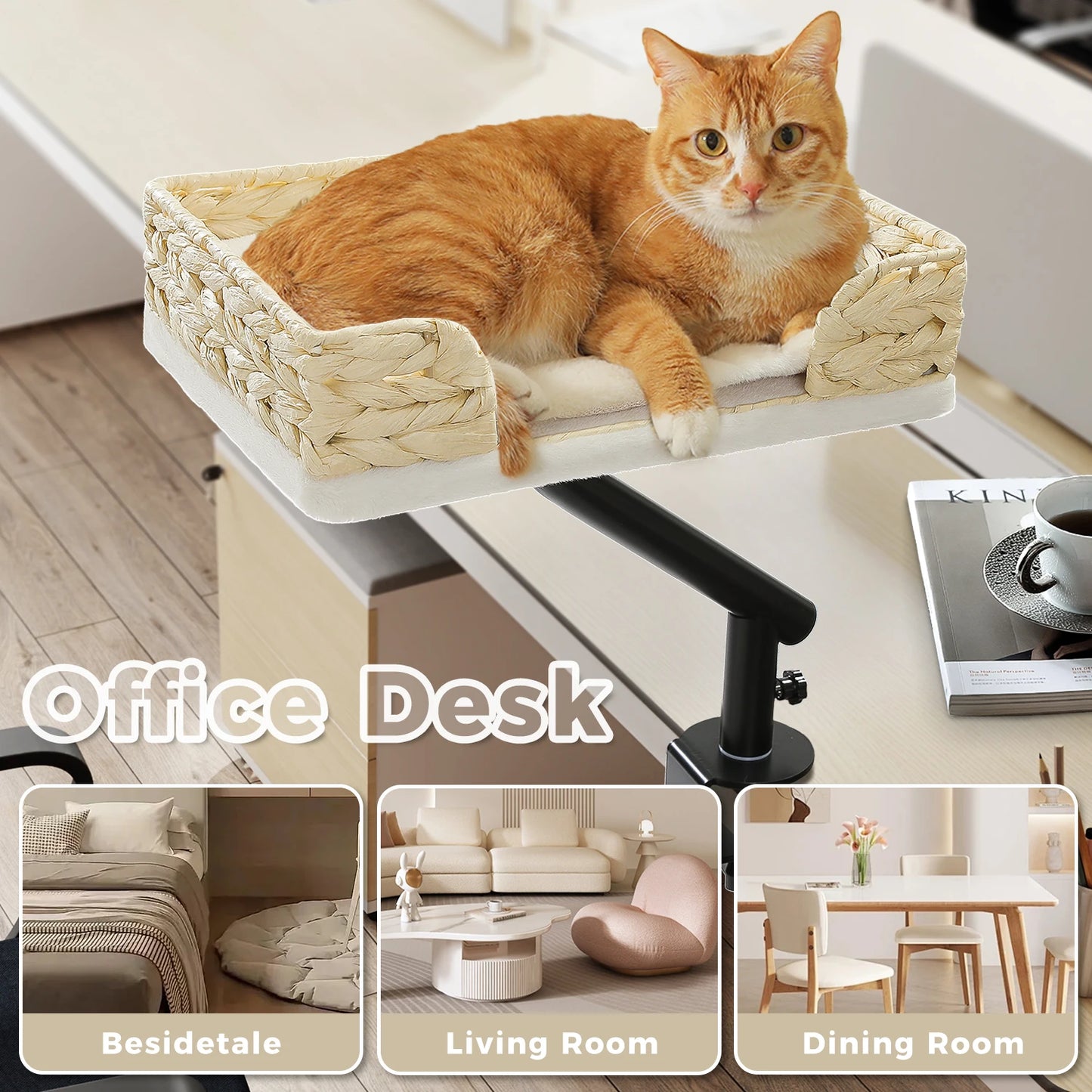 Road Cat Desk Bed 360 Degree Rotatable Stand Indoor
