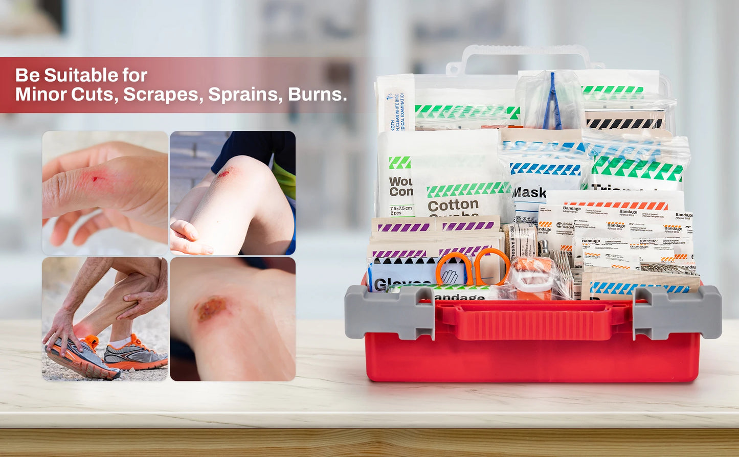 Rhino Rescue Full Feature First Aid Kit for Home Office