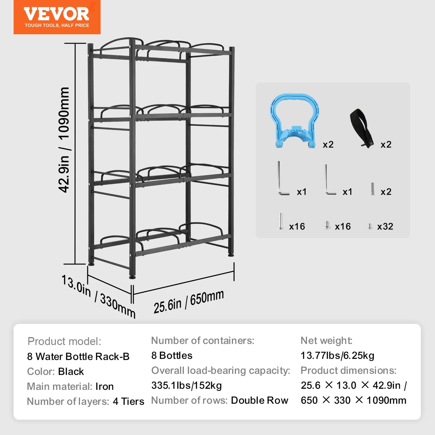 EZHomeEssentials 5 Tier Water Jug Holder Rack For Kitchen