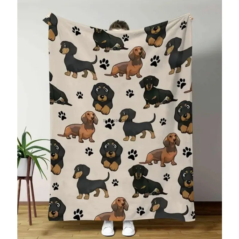 Craft of Weaving Dachshund Blanket Cozy Pet Lover Gift