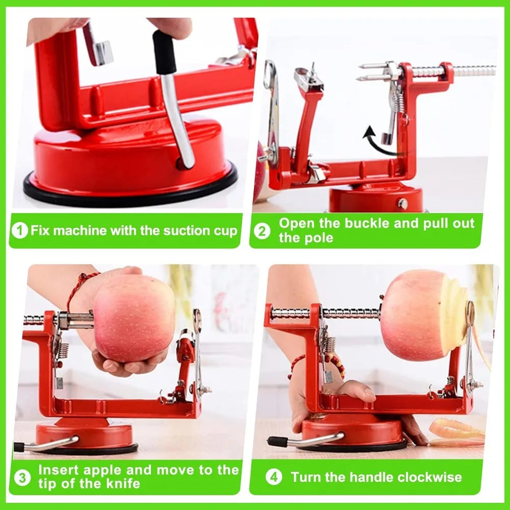 Apple Peeler With Stainless Steel Blade And Strong Suction Base