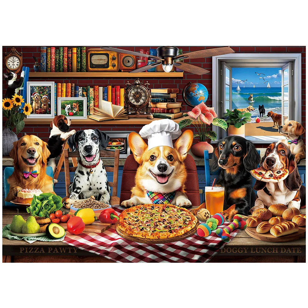 1000 Piece Dog Puzzle With Letters On Back For Adults