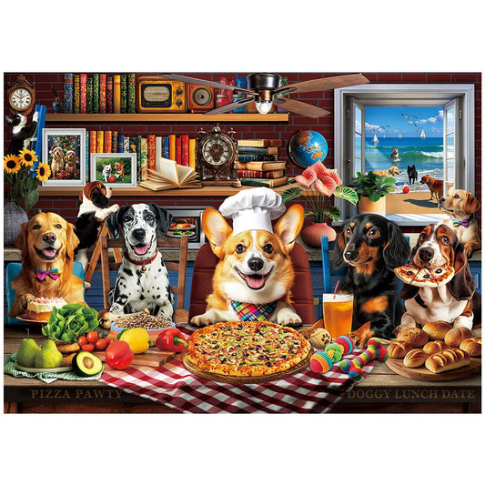 1000 Piece Dog Puzzle With Letters On Back For Adults