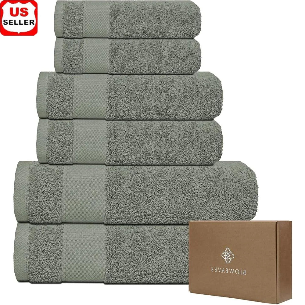 EZHomeEssentials Organic Cotton Towel Set GOTS Towels