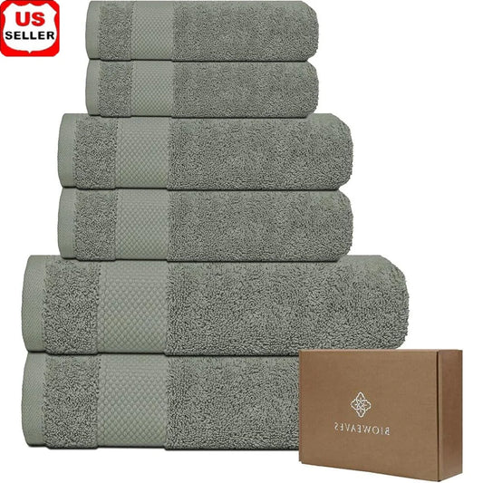 EZHomeEssentials Organic Cotton Towel Set GOTS Towels