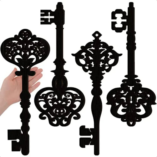 Skeleton Keys Sign Wooden Wall Decor Farmhouse Gothic
