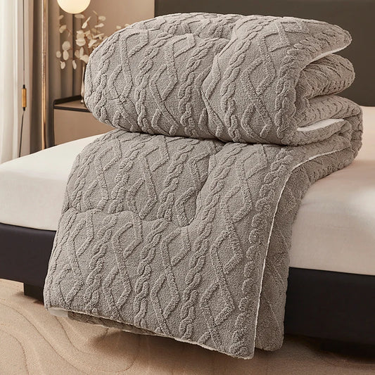 Filling Geometric Bohemian Quilt With Taffeta Microfiber