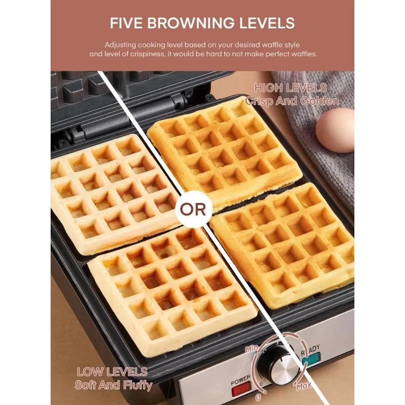 HAOYUNMA FOHERE Electric Belgian Waffle Maker For Home Use