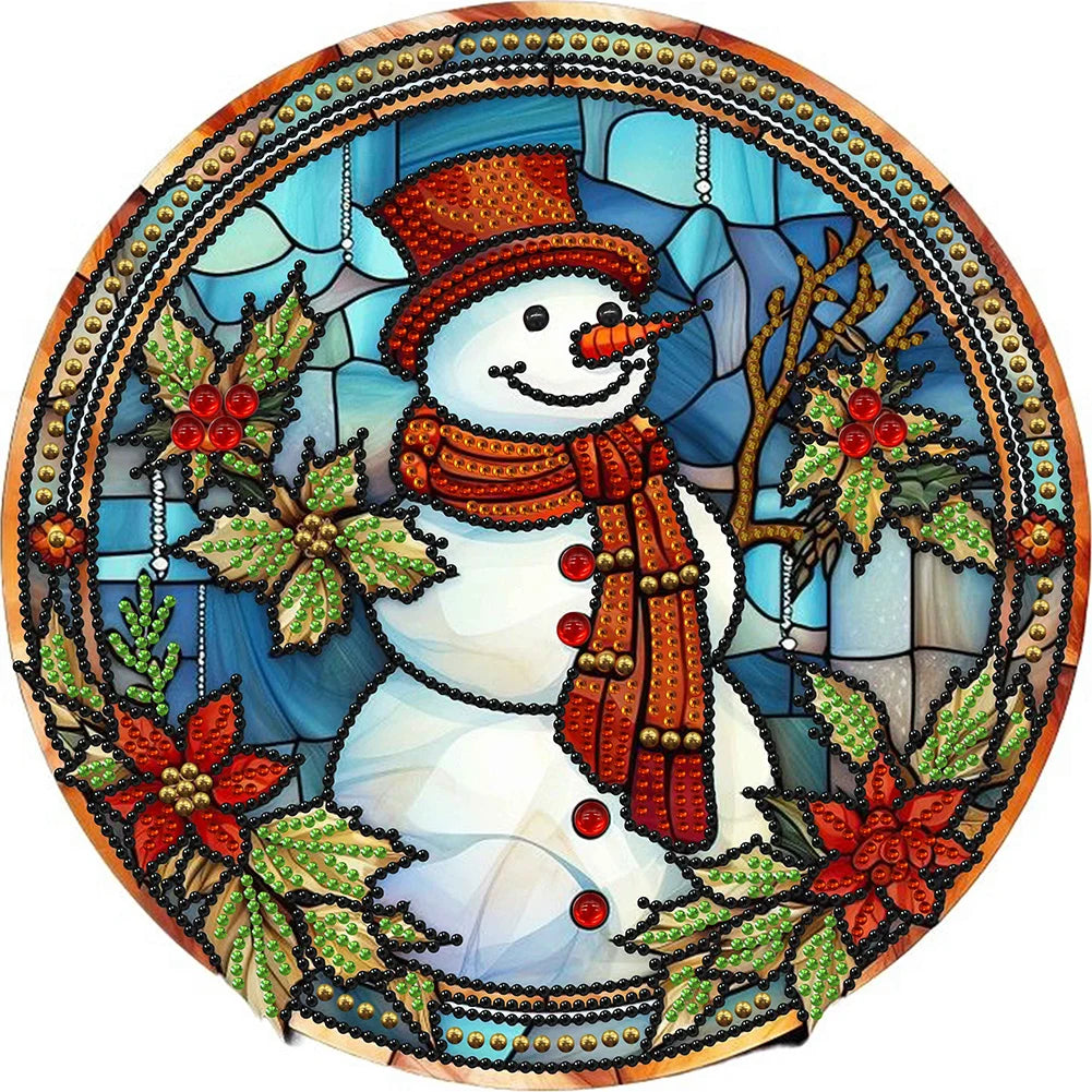 APWIKOGER 5D DIY Partial Diamond Painting Kit Xmas Snowman Decor