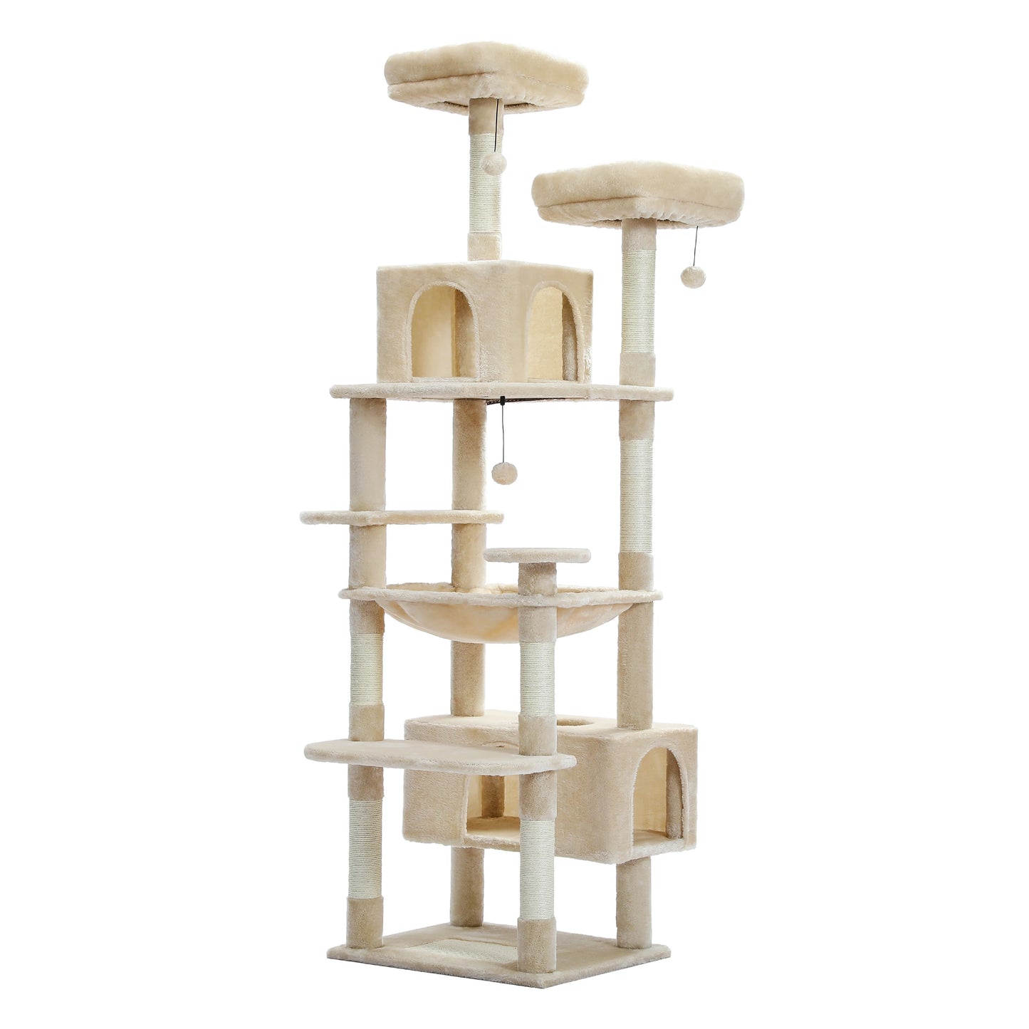 PAWZ Road Five Level Cat Tree Tower With Plush Condo Scratching Posts Boards