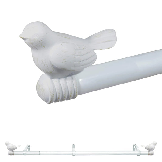 Guangdong Telescopic Curtain Rod Set With Decorative Bird Finials