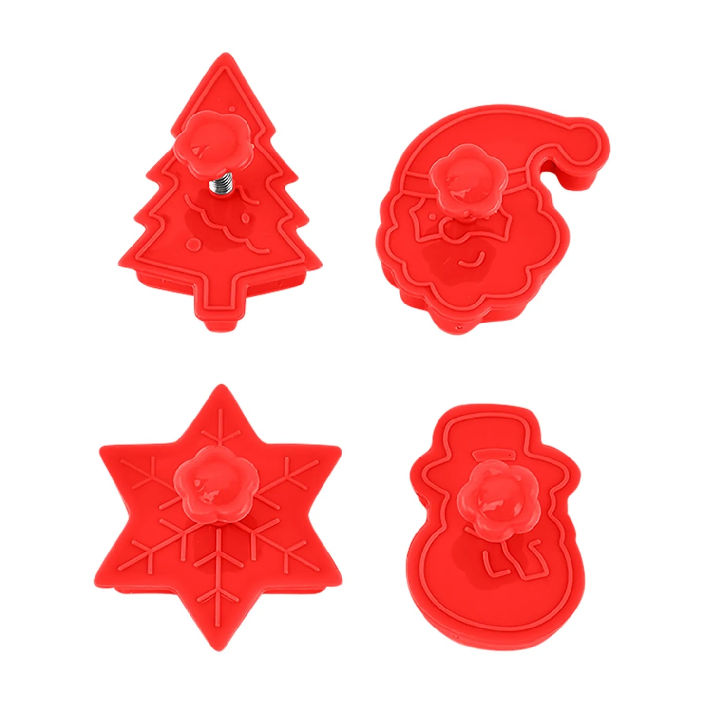 Cookie Tools Christmas 3D Cookie Cutter Set Embossing Molds
