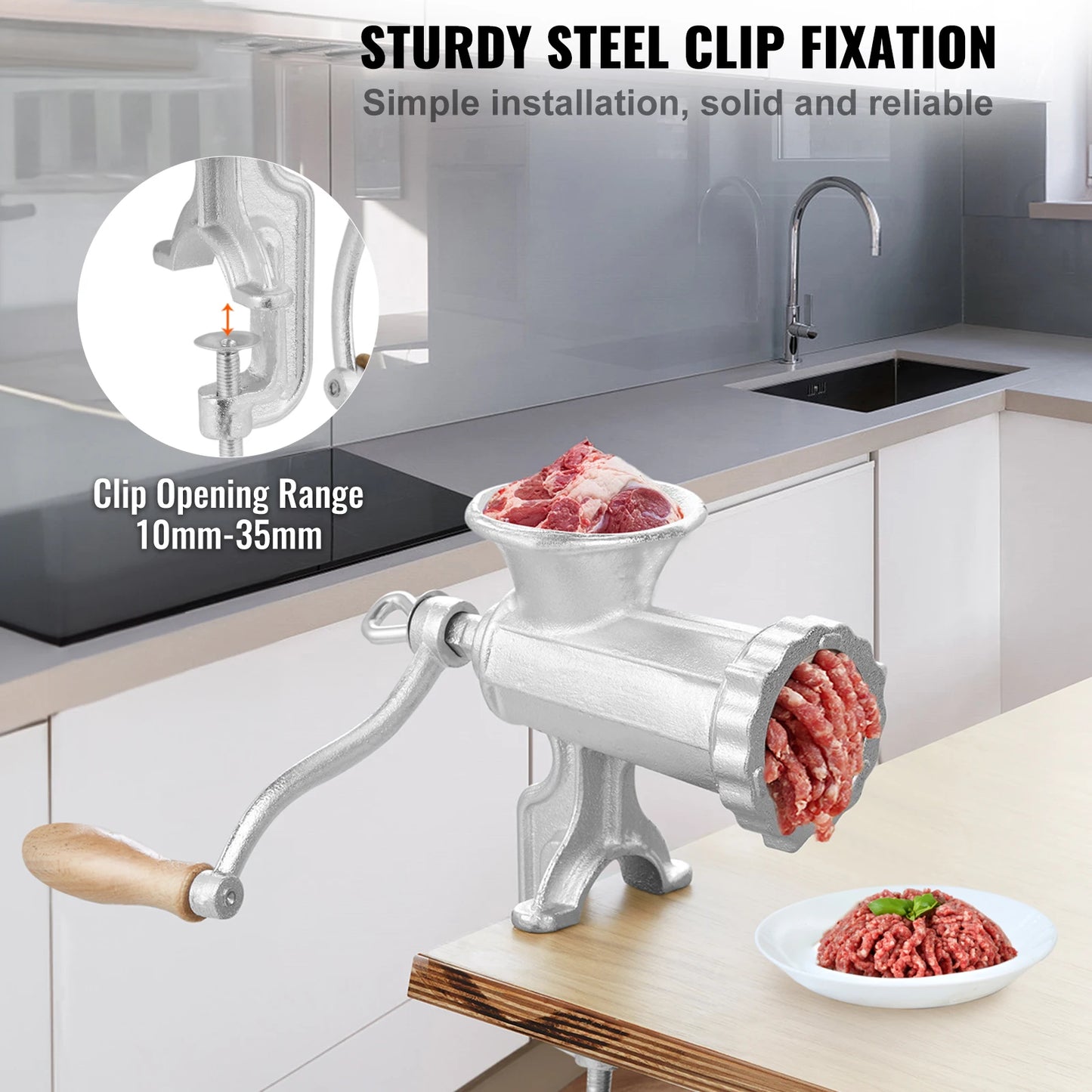 SucceBuy Manual Meat Grinder Heavy Duty Cast Iron Clamp