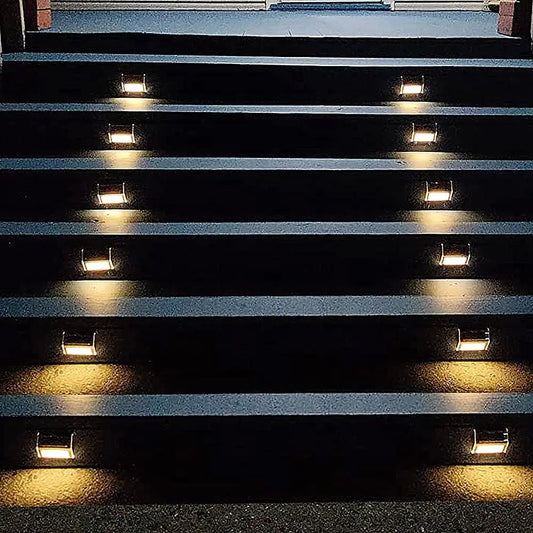 Lightess Solar Step Lights for Deck and Garden Pathway