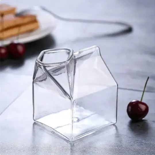 EZHomeEssentials Creative Milk Box Cup Glassware Drinkware