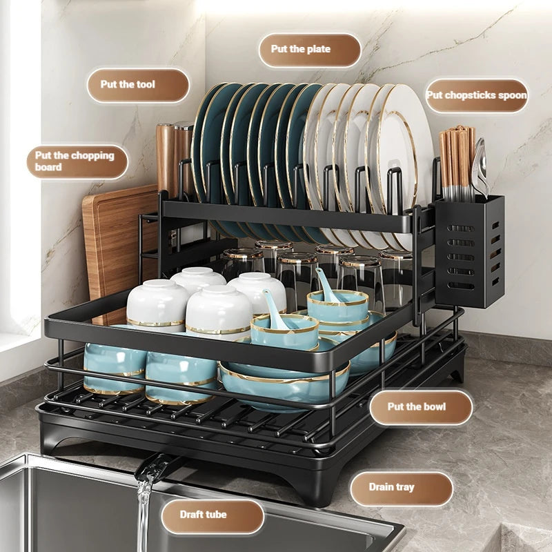 Choice Stainless Steel Dish Drying Rack Over Sink Drainboard