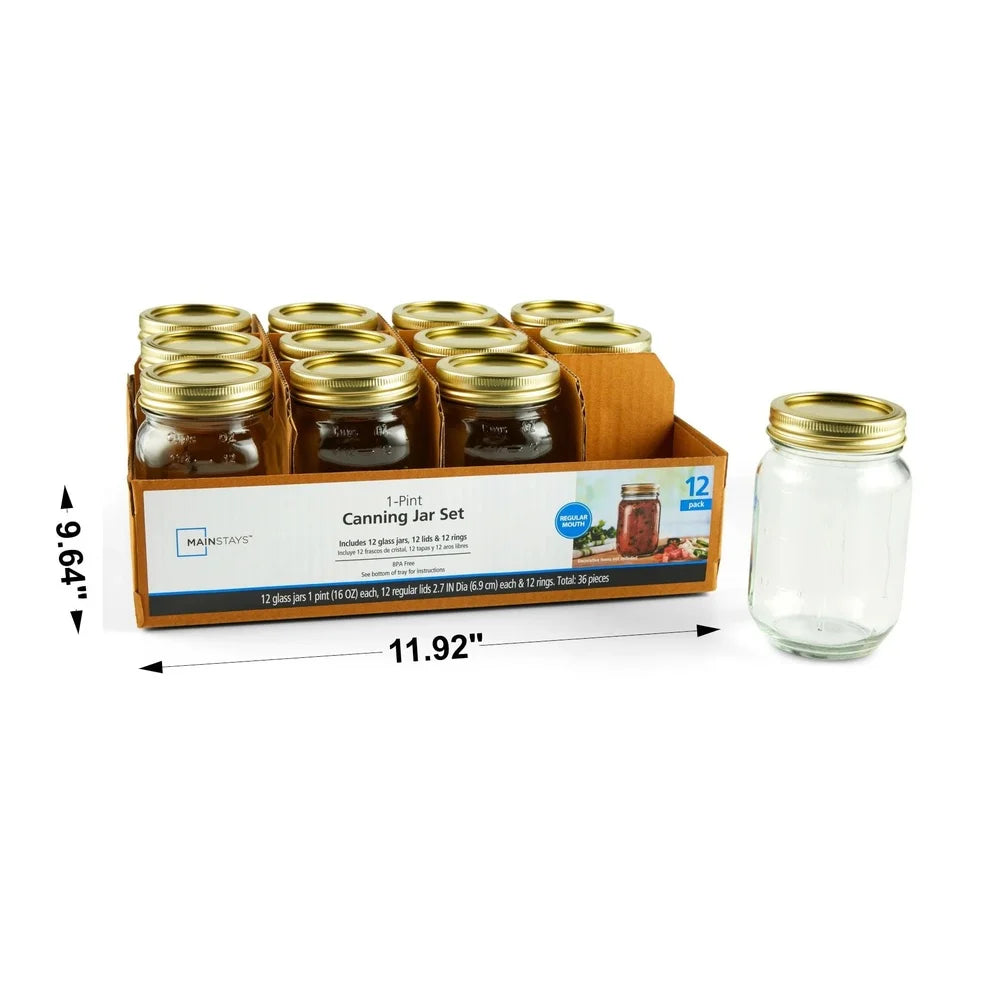 EZHomeEssentials Mason Jars With Lids Airtight Seal