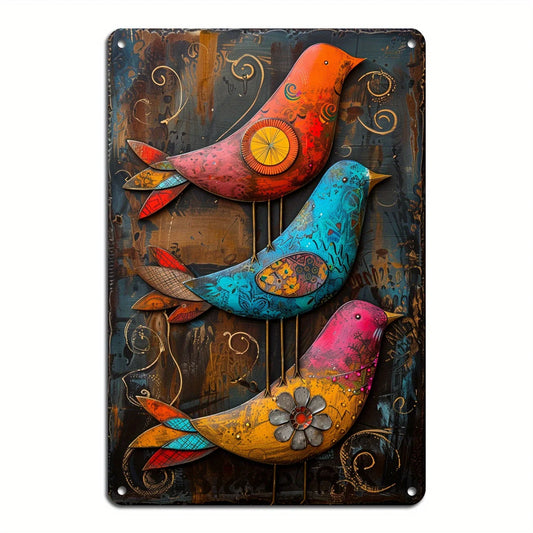 Hign Concerned Birds Wall Art Iron Mockingbird Wall Decor