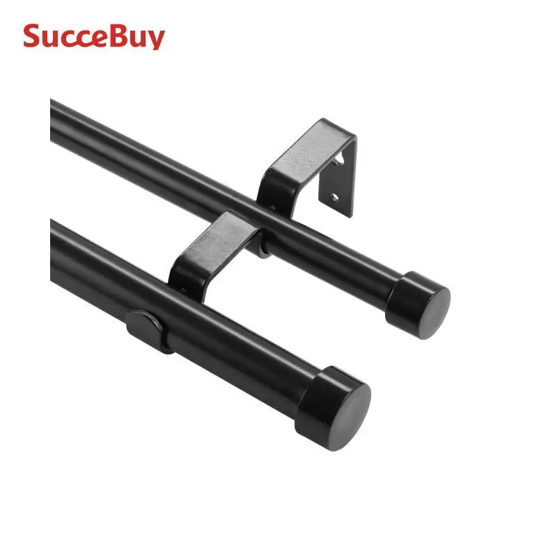 SucceBuy Double Curtain Rods Telescoping Stainless Steel