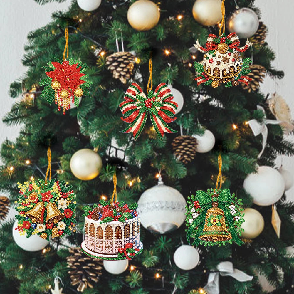 APWIKOGER Christmas 2D Diamond Art Kit Set Hanging Pendant Wall Door Decoration