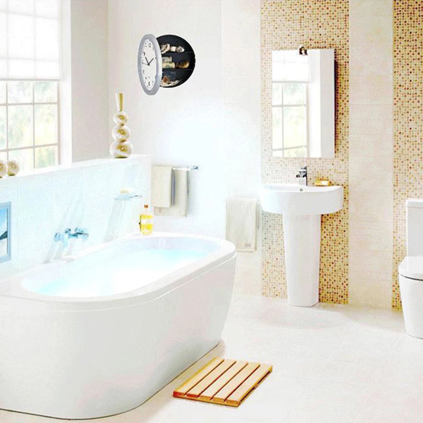 Hign-concerned Hidden Money Wall Clock Secret Compartment