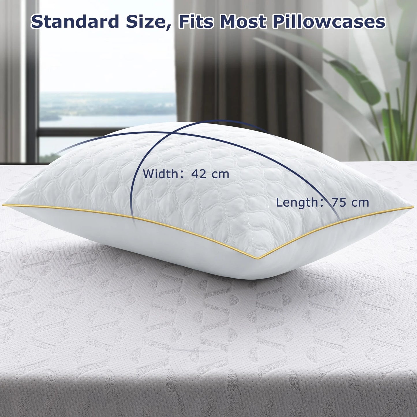 BedStory 2 Pack Neck Support Pillows For Restful Sleep