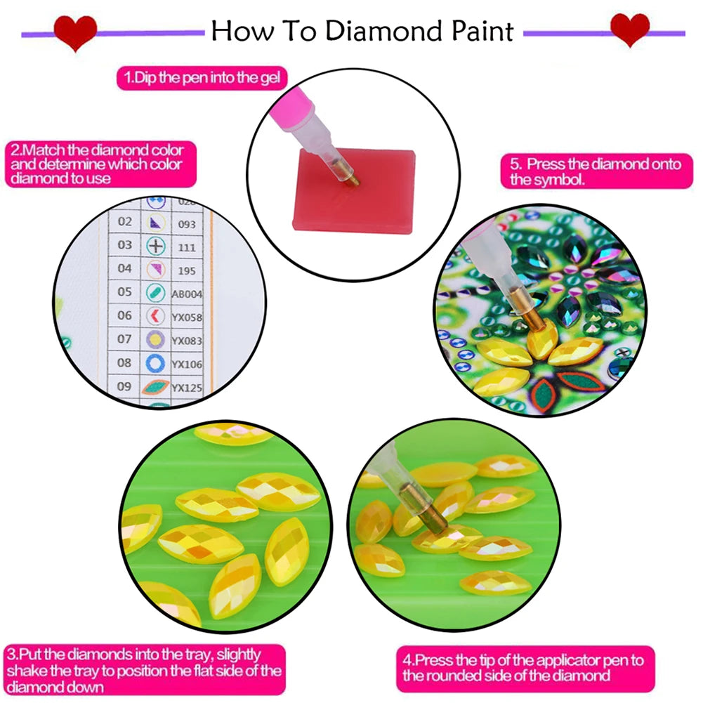 Shunmaii Special Shape Diamond Painting Flower Fridge Magnets Sticker Kit For Refrigerator Diy Decor