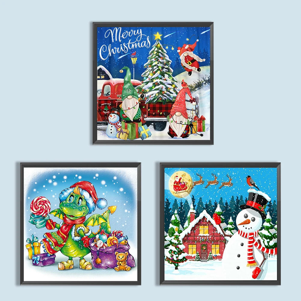 Frame 5D Diamond Painting Snow Day Kit For Home Decor